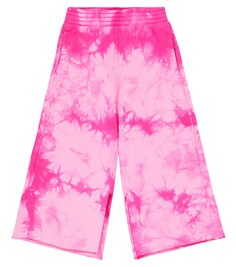 Хлопковые спортивные брюки с принтом тай-дай MM6 Maison Margiela, розовый