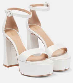 Кожаные босоножки Bridal Holly на платформе Gianvito Rossi, белый