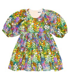 Хлопковое платье с цветочным принтом Molo, разноцветный