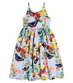 Платье Chrissie из смесового хлопкового джерси с принтом Molo, разноцветный