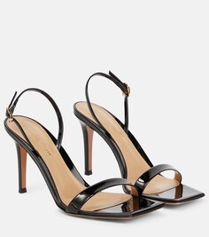 Сандалии Ribbon 85 из лакированной кожи Gianvito Rossi, черный