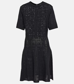 Жаккардовое мини-платье 4G GIVENCHY, черный