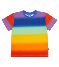 Полосатая футболка Roxo из хлопкового джерси Molo, разноцветный