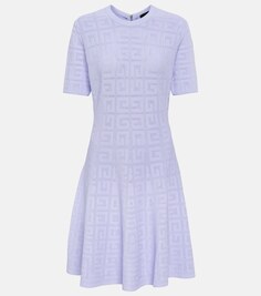 Жаккардовое мини-платье 4G GIVENCHY, фиолетовый