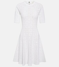 Жаккардовое мини-платье 4G GIVENCHY, белый