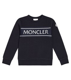 Хлопковая толстовка Moncler Enfant, синий