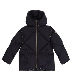 Пуховик Gulsen с капюшоном Moncler Enfant, синий