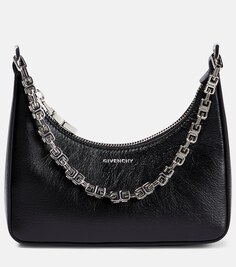 Кожаная сумка через плечо Moon Cut Out Mini Givenchy, черный