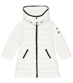 Пуховое пальто мока Moncler Enfant, белый