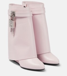 Кожаные ботильоны Shark Lock Givenchy, розовый