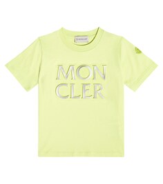 Хлопковая футболка с логотипом Moncler Enfant, желтый