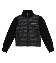 Утепленная пуховая куртка Moncler Enfant, черный