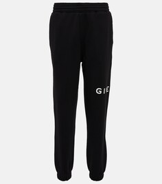 Спортивные брюки из хлопкового джерси с логотипом GIVENCHY, черный