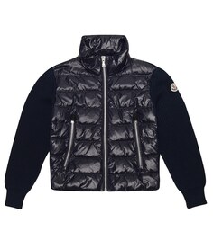 Куртка со вставками Moncler Enfant, черный