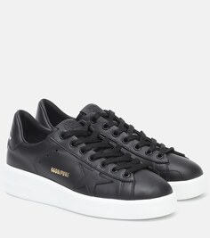 Кроссовки Pure Star из кожи Golden Goose, черный