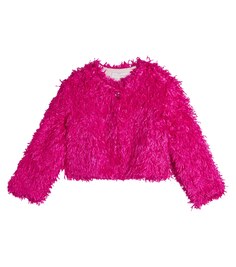 Куртка из искусственного пера Monnalisa, розовый