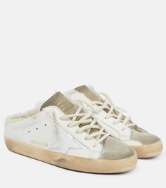 Кроссовки Super-Star с подкладкой из овчины Golden Goose, белый