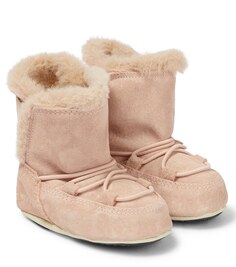 Замшевые зимние сапоги Baby Crib Moon Boot, розовый