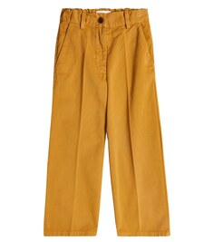Хлопковые брюки со складками Morley, желтый