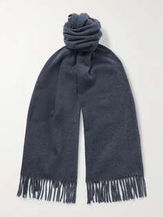 Узкий шерстяной шарф Canada с бахромой ACNE STUDIOS, фиолетовый
