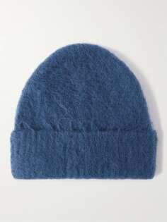 Вязаная шапка Kameo с начесом ACNE STUDIOS, синий