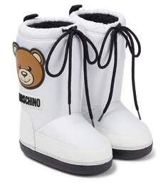 Лыжные ботинки с подкладкой из искусственной овчины Moschino, белый