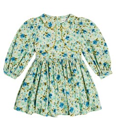 Хлопковое платье с цветочным принтом Morley, синий