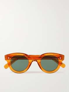 Солнцезащитные очки Cubitts Montague в круглой оправе из ацетата Mr P., апельсиновый