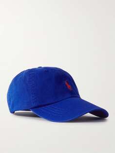 Бейсболка из хлопкового твила с вышитым логотипом POLO RALPH LAUREN, синий