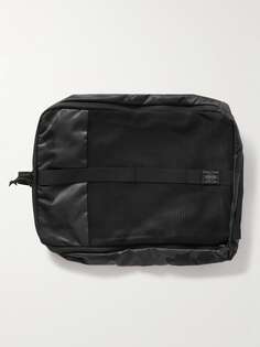 Эффектная большая сумка-чехол с сетчатой отделкой и камуфляжным принтом PORTER-YOSHIDA &amp; CO, черный