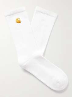 Носки Chase из смесового хлопка в рубчик с вышитым логотипом CARHARTT WIP, белый