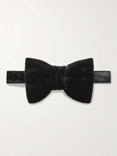 Завязанный бархатный галстук-бабочка TOM FORD, черный