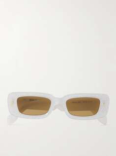 Солнцезащитные очки Lala в прямоугольной оправе из блестящего ацетата PALM ANGELS, белый
