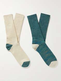 Комплект из двух вязаных носков Mr P., синий