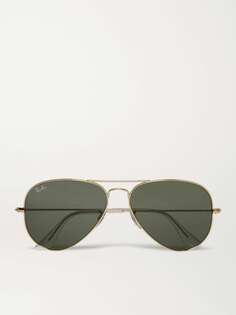 Золотистые солнцезащитные очки-авиаторы RAY-BAN, золотой