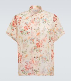 Рубашка из шелкового жоржета Flowering Crabapple Bode, разноцветный