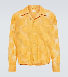 Кружевная рубашка из смесового хлопка Sunflower Bode, золотой