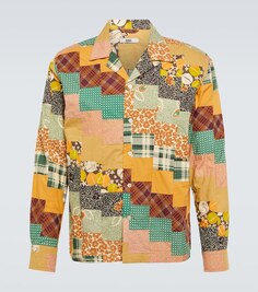 Рубашка Diagonal Square в технике пэчворк Bode, разноцветный