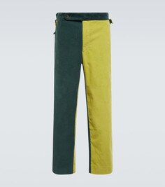 Вельветовые брюки из двойного хлопка Bode, зеленый