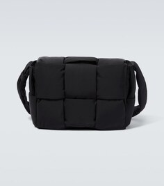 Плетеная сумка на плечо Tech Cassette с подкладкой Bottega Veneta, черный
