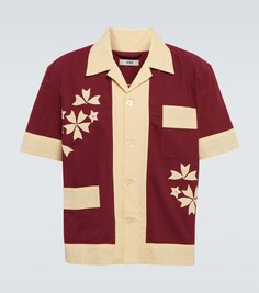 Рубашка из хлопка с аппликацией Moonflower Bode, разноцветный