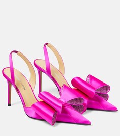 Атласные туфли-лодочки Le Cadeau 95 с ремешком на пятке Mach &amp; Mach, розовый