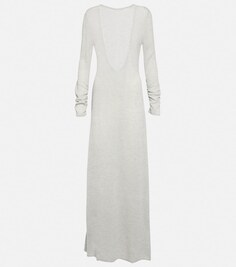 Платье макси из смесовой ткани альпака MAGDA BUTRYM, серый