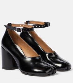 Туфли-лодочки Tabi Mary Jane из кожи Maison Margiela, черный