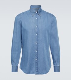 Джинсовая рубашка Brunello Cucinelli, синий