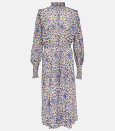 Платье миди Galoa с цветочным принтом MARANT ETOILE, разноцветный
