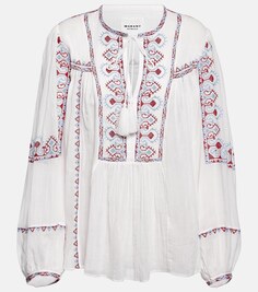 Блузка Kiledia из хлопка MARANT ETOILE, белый