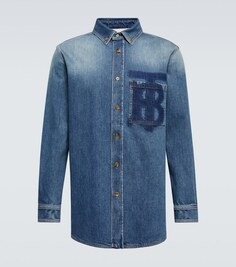 Джинсовая рубашка из хлопка Burberry, синий