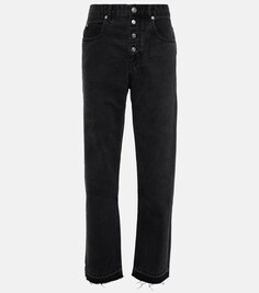 Прямые джинсы Belden с высокой посадкой MARANT ETOILE, черный