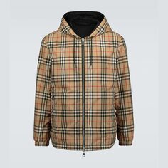 Двусторонняя куртка Burberry в клетку, разноцветный